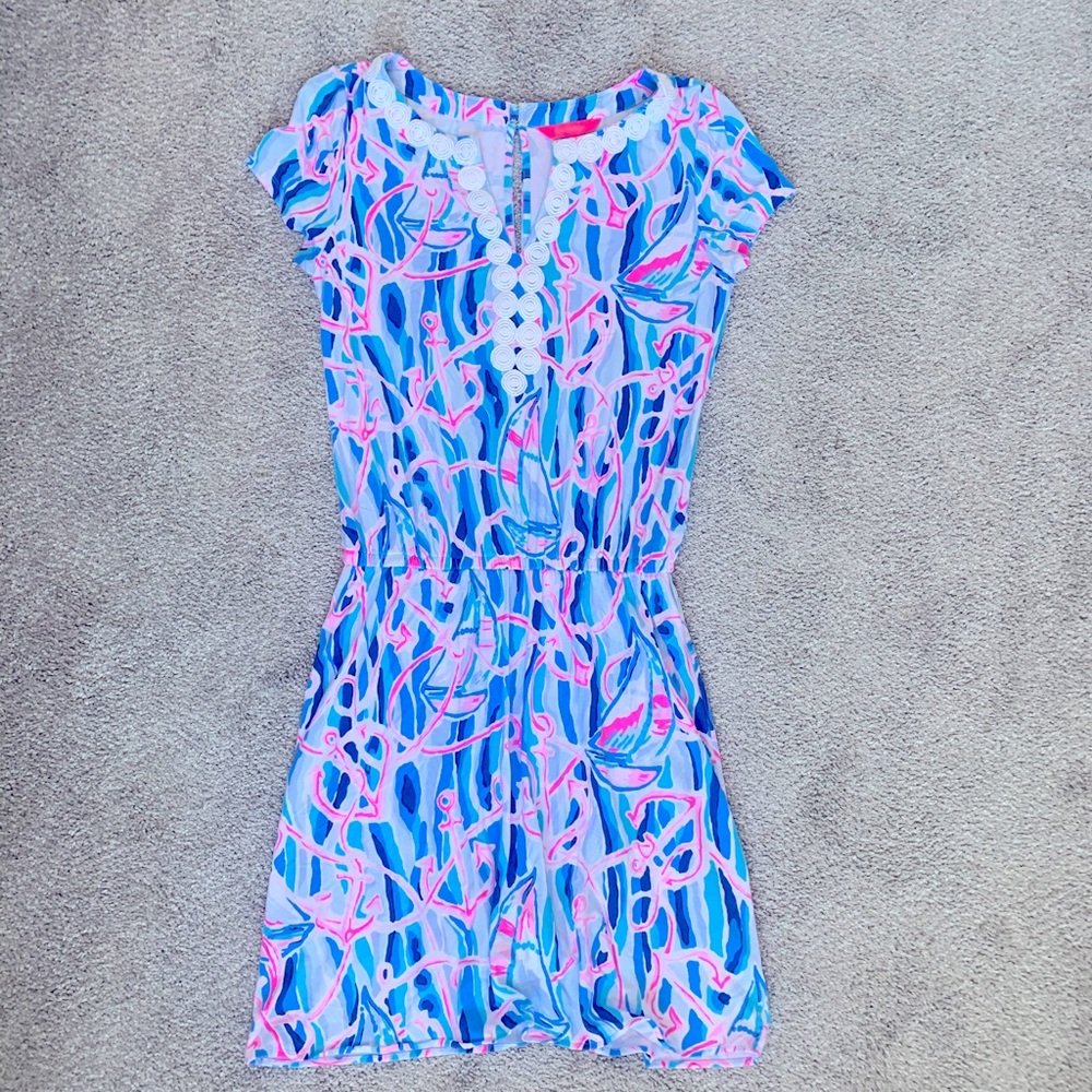 Bright reel nauti printed romper